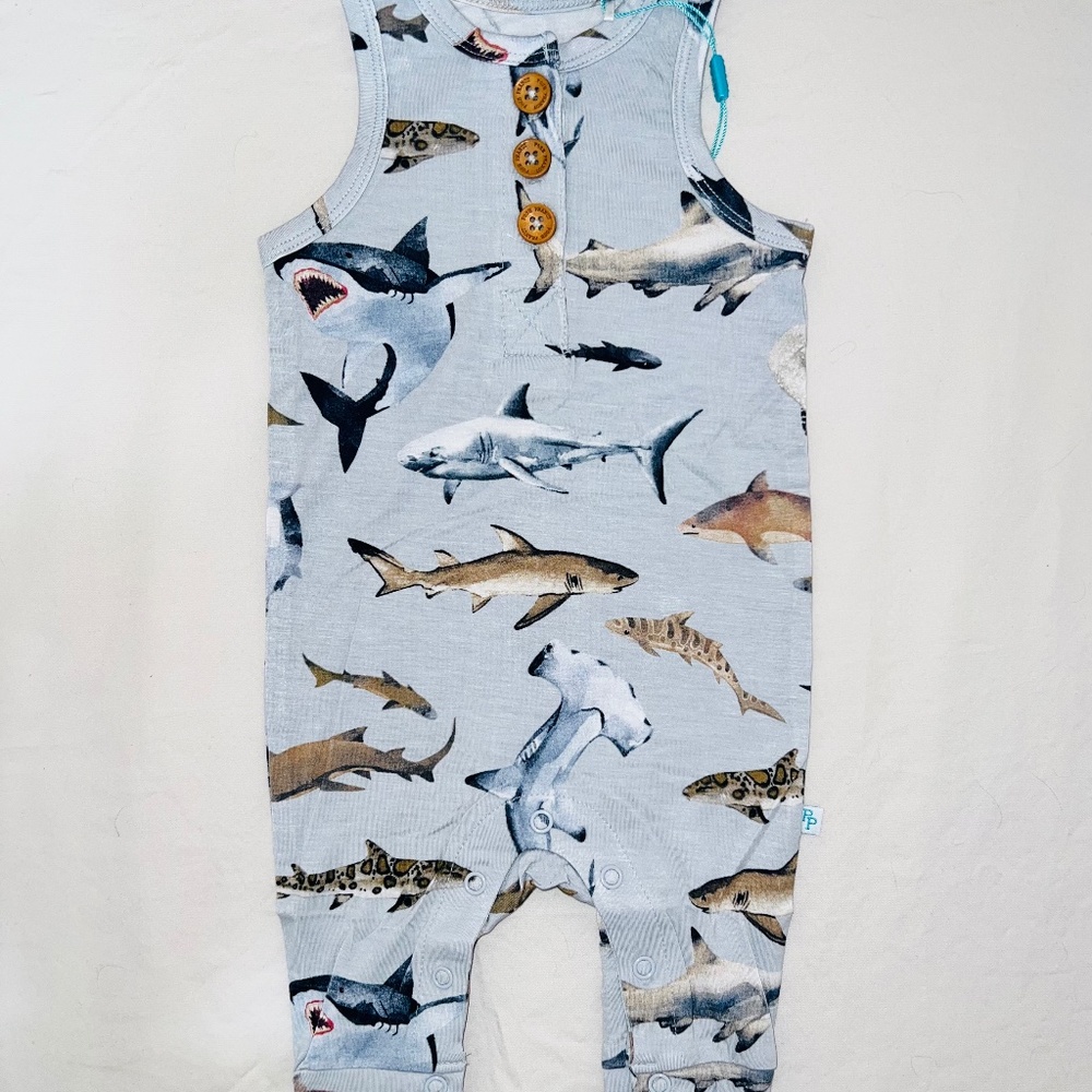 Shark racerback for little boy